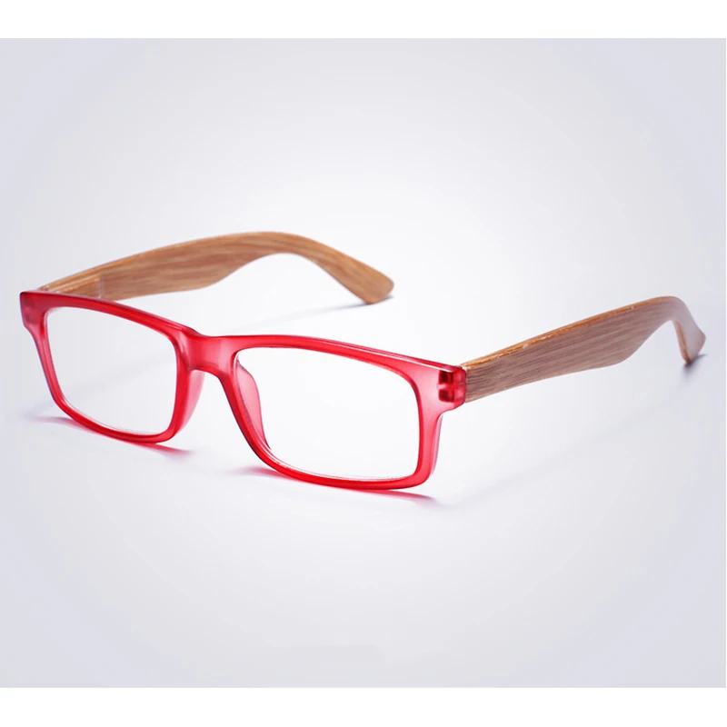 Ретро Модные женские очки для чтения с деревянной печатью Мужские квадратные
