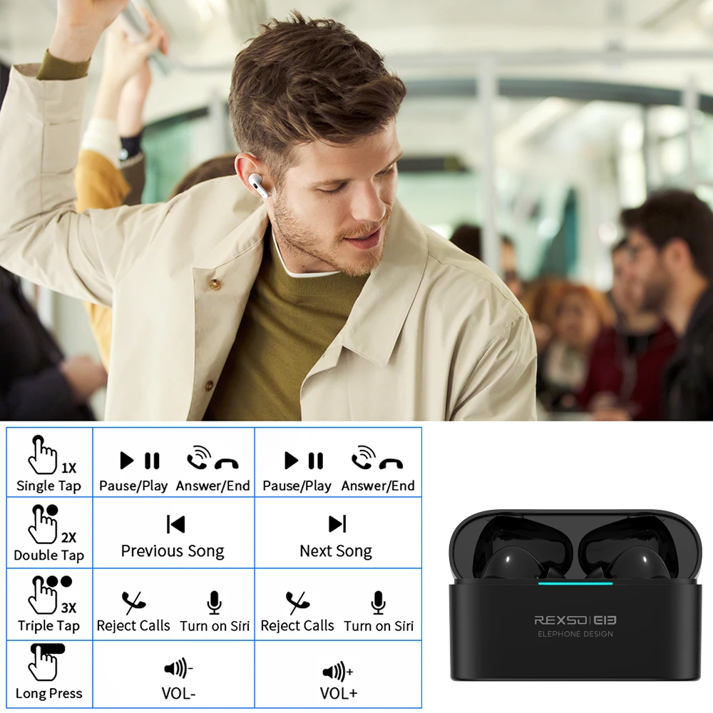 

Hybrid Noise Reduction Three Modes Active Noise Reduction Bluetooth 5.2 Earphone TWS Earplugs 30dB Deep Feedforward + Feedback