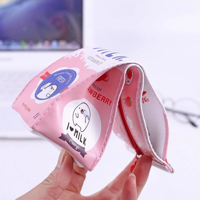 1PCS Cute Milk Bottle Pencil Case Office Stationery and School Supplies High Capacity PU Material Pencil Bag images - 6