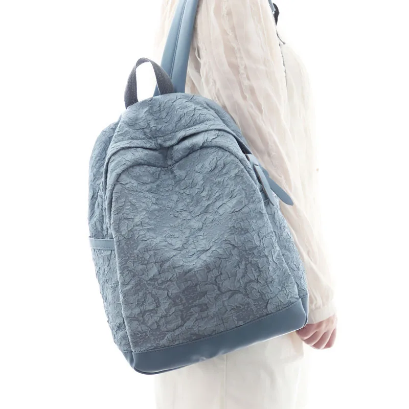 

Fashion fold Women Backpack Large Capacity Female Back Bag Preppy Schoolbag for Teenage Girl Mochila Travel Backpacks Softback