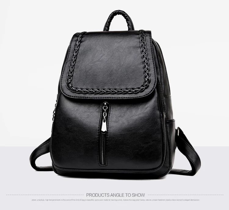 Women Backpack High Quality sheepskin Fashion Backpacks School Bags For Teenage Girls Anti Theft Backpack Bag For Women mochila