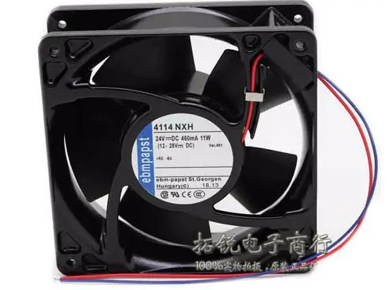 

ebm-papst 4114 NXH DC 24V 11W 120x120x38mm 2-Wire Server Cooling Fan