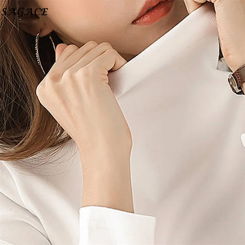 Sagace одежда кофты для женщин плюс размер длинный рукав льняная мешковатая блузка