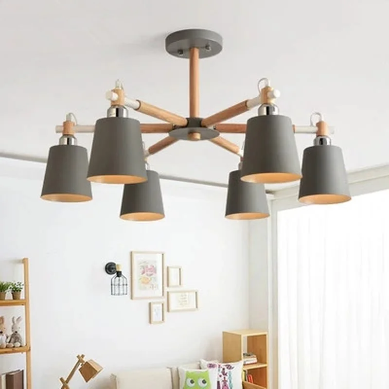 Твердой древесины гостиная люстры современная спальня Ресторан светодиодный