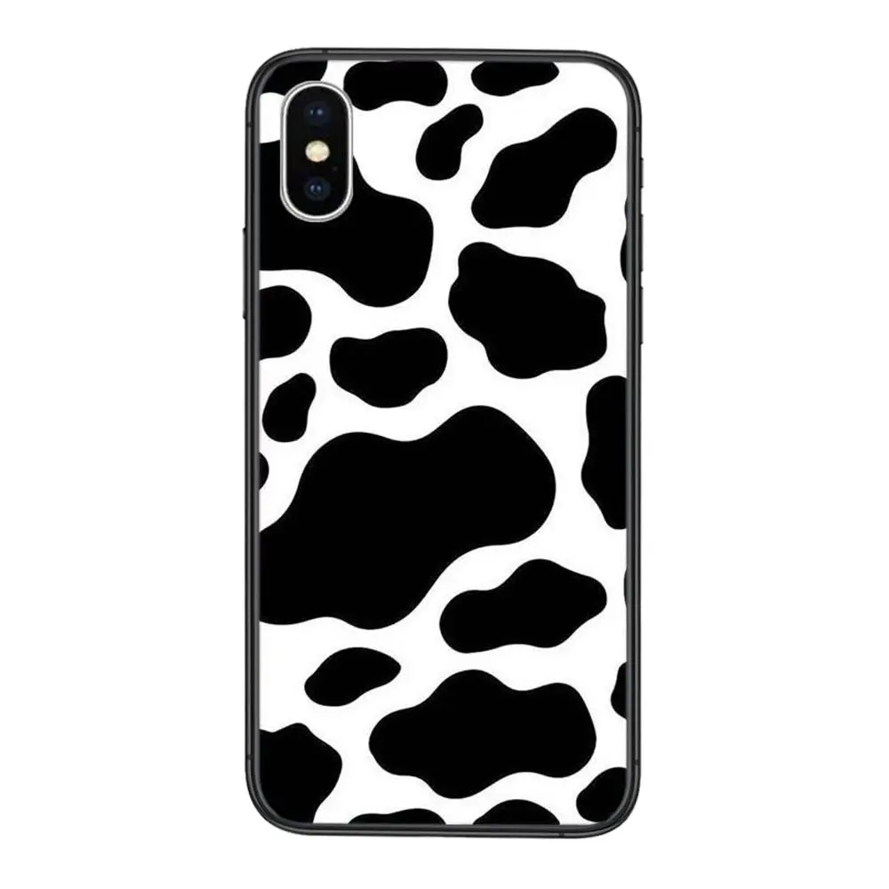 Для iPhone 11 12 Pro Mini 5 5S SE 5C 6 6S 7 8X10 XR XS Plus Max молочный скот корова Speckle милый защитный