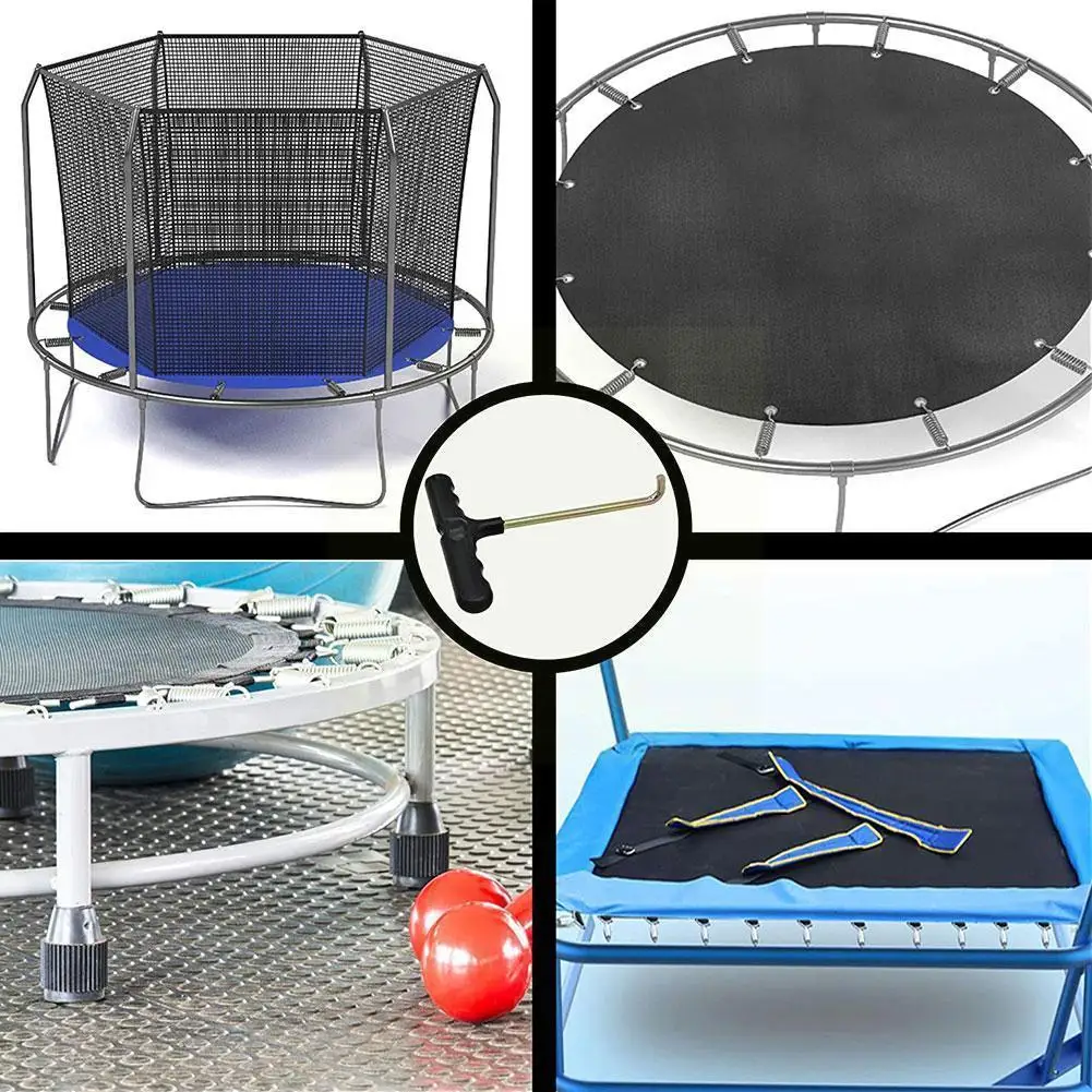 

Trampoline Spring Pull Tool T-hook For Outdoor Mat Trampoline Install Jump Pad Hand Pull Tool Plastic Handle Spring Pull Ho S1f2