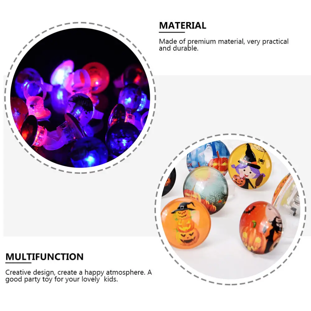 

1 Box Adorable Light Finger Rings Toys Creative Party Rings Favors