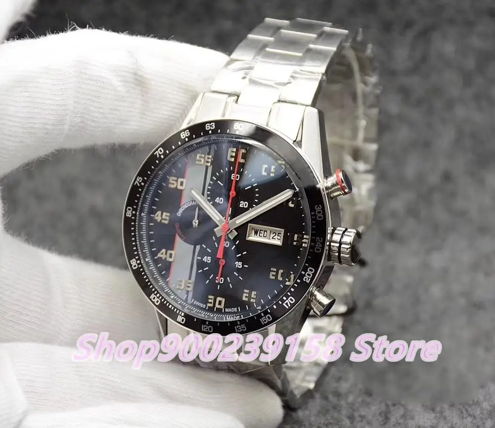 Часы мужские кварцевые с хронографом известные спортивные водонепроницаемые со