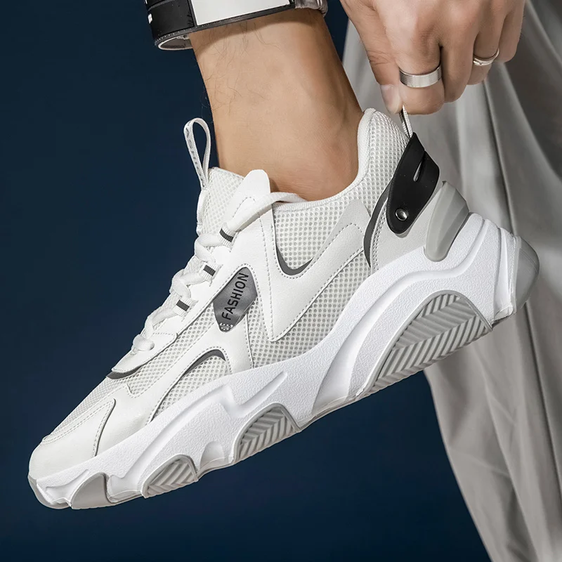 

New trendy brand platform shoes comfortable and casual mesh all-match sports shoes super fire old shoes men's fashion trend