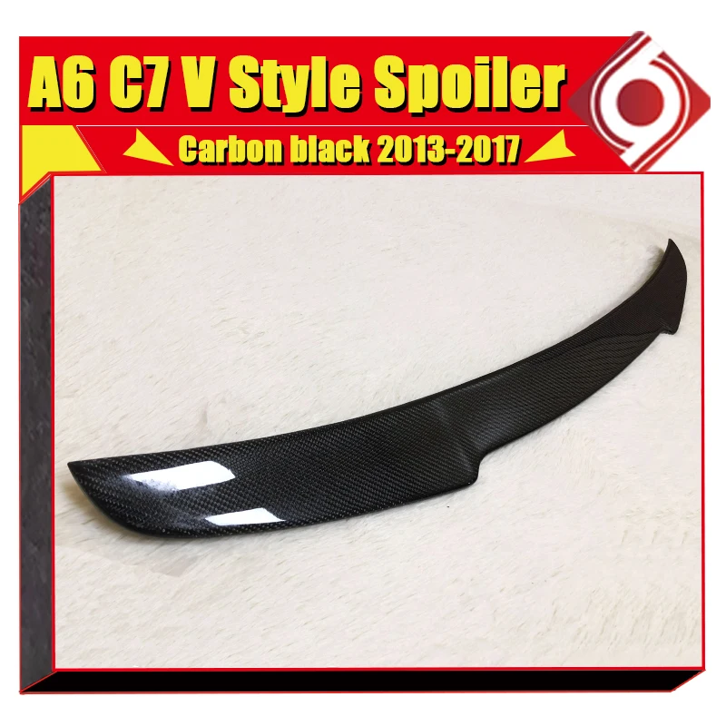 Для Audi A6 A6A A6Q задний спойлер duckbill C7 V стиль карбоновое волокно Задняя Крышка