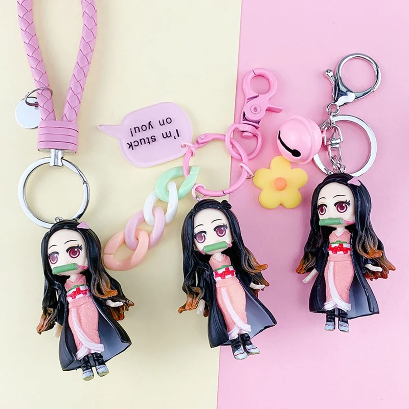 Клинок демона брелок Аниме демон убийца милый лезвие призрак ПВХ для ключей