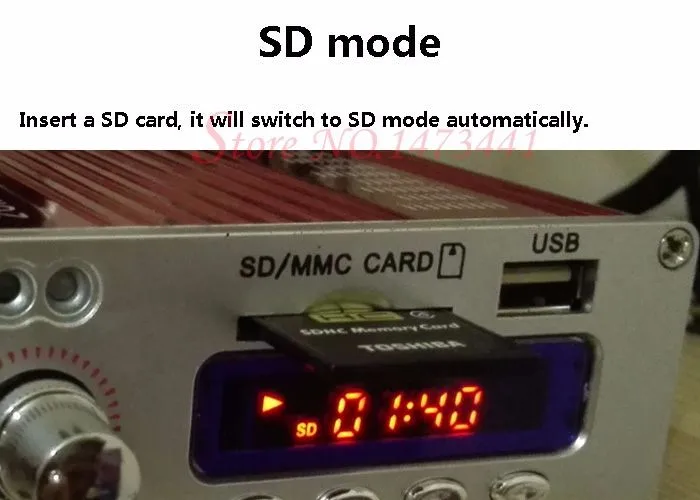 

KENTIGER HY-502S 40W Mini Bluetooth Amplifier USB/SD Player FM Radio With Remote Control Power Adapter And AUX Cable Optional