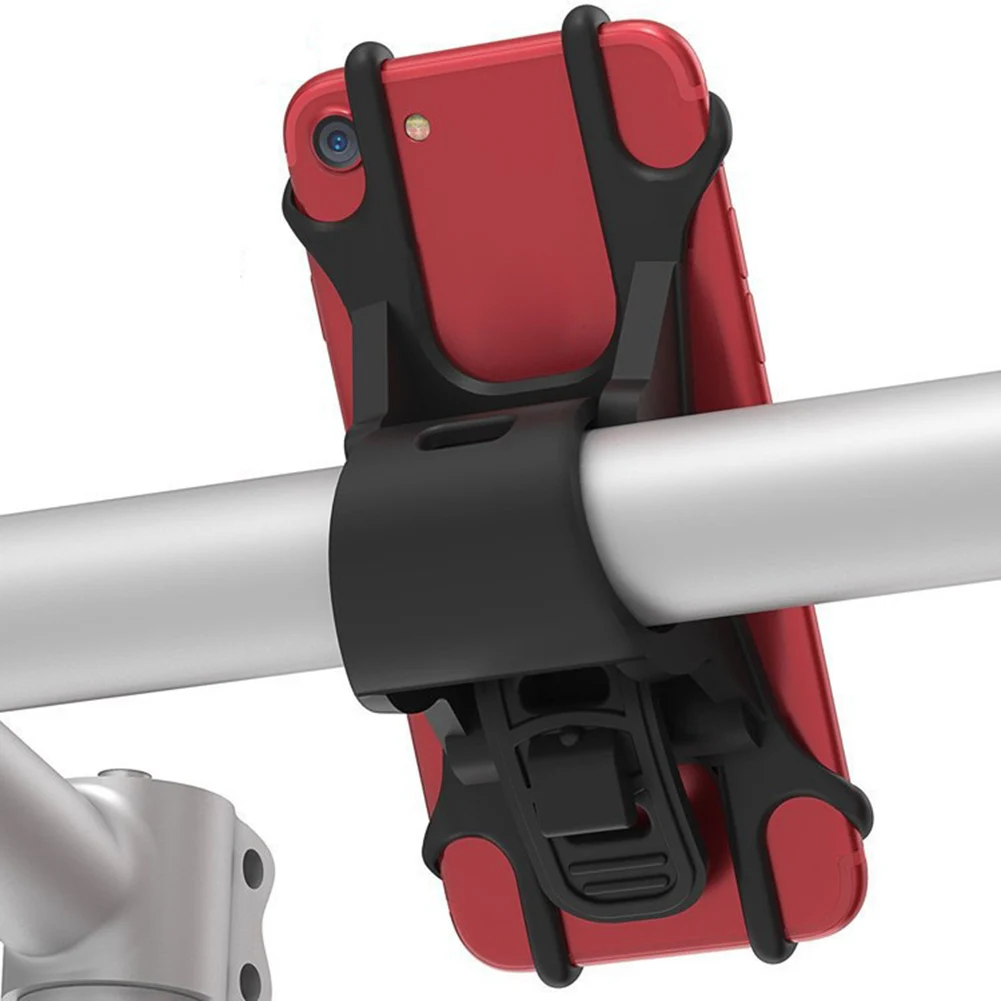 

Motorcycle Universal Phone Holder Cycling Mobile Phone Mount Silicone Shockproof Anti-Shake Motorcycle Accessories