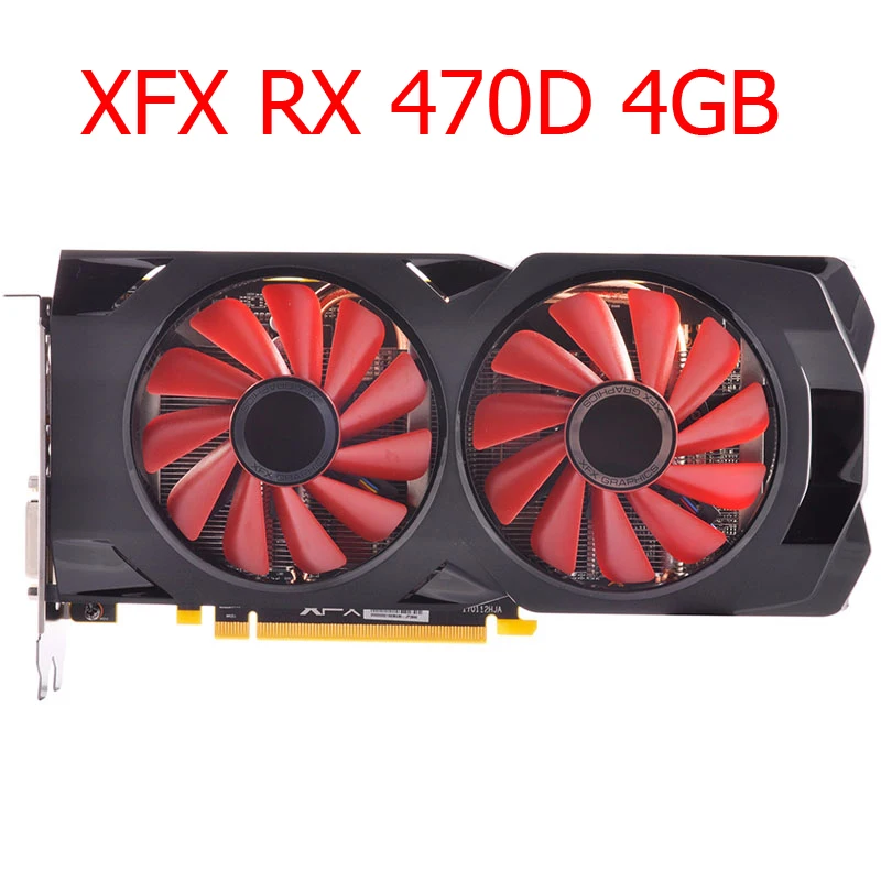 Видеокарта XFX RX 470D 4 Гб графическая карта AMD Radeon RX470d бит графические карты 1792SP ПК PCI