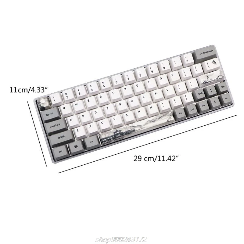 

Ink Dye-Sublimation Mechanical Keyboard Cute Keycaps PBT OEM Profile Keycap For GH60 GK61 GK64 Keyboard F06 21 Dropship