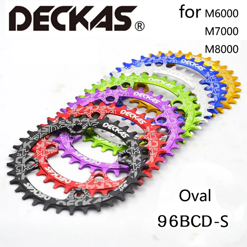 Deckas овальное узкое широкое кольцо цепи для горного велосипеда 96 BCD 32T/34T/36T/38T