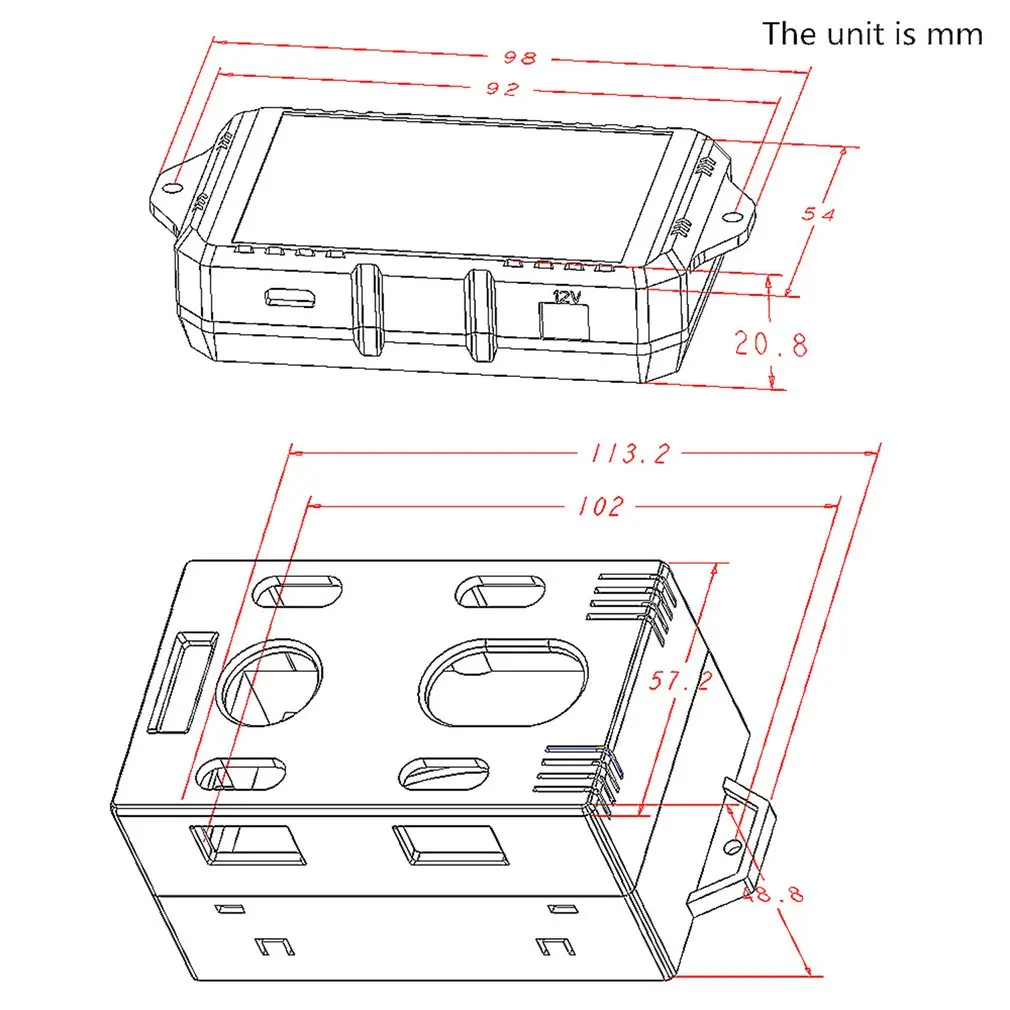 Ват1300 100В 300А LCD Цифровой Беспроводной DC напряжение тока VA метр автомобильный