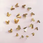 Горячая Распродажа, 12 штукнабор, трехмерные полосы, бабочки, наклейки для любителей, 3 размера, серебро, Роза или дом м