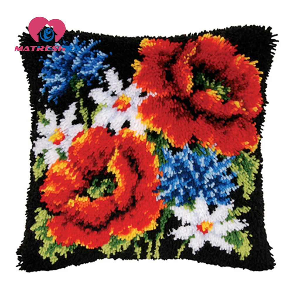 Цветы ковер вышивка подушка для вышивки крестиком сделай сам коврики защелка