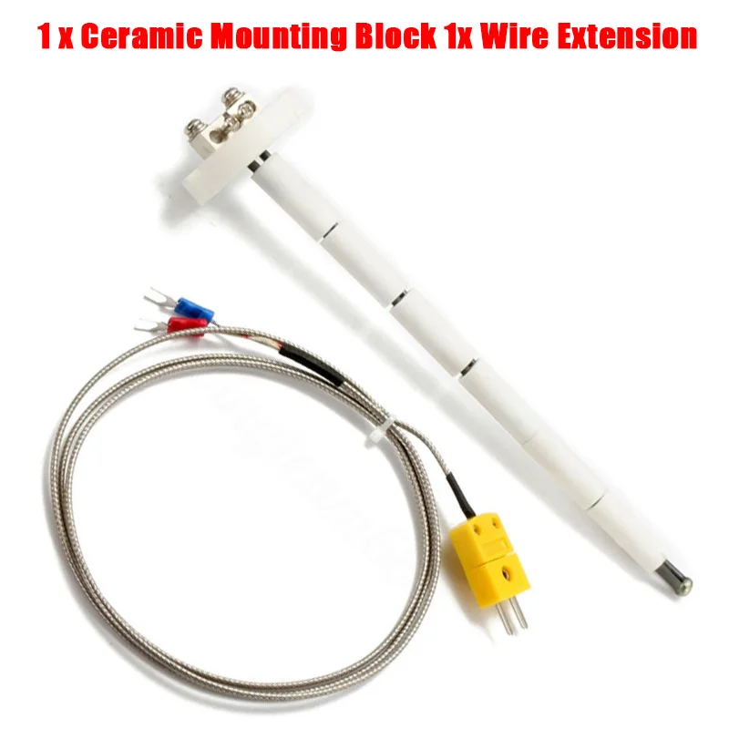 

K-Type Thermocouple Ceramic Furnace Probe Thermocouple High Parts Ceramic Bead Core Electric Heating Sensor Accessory