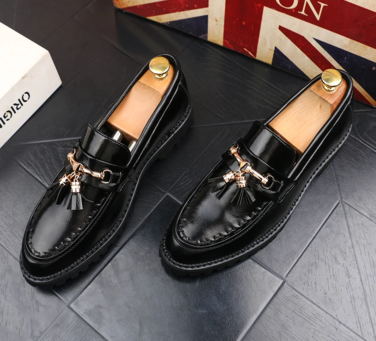 Туфли оксфорды мужские золотистые высокие заостренный носок деловой стиль