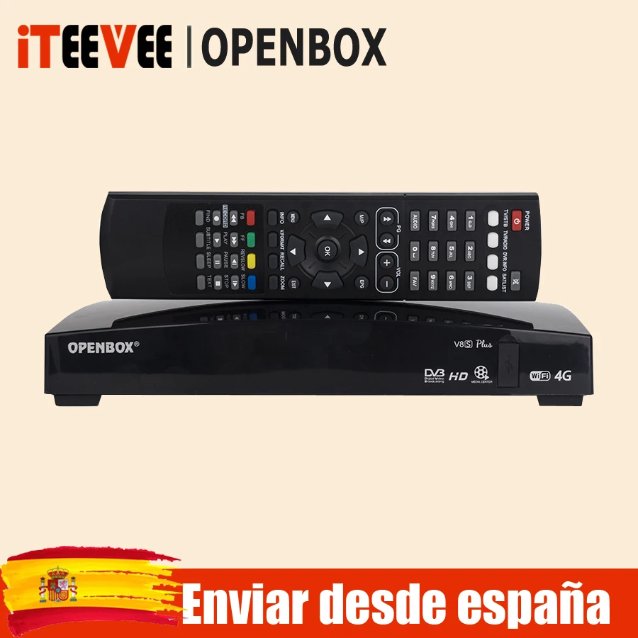 1 шт. Openbox V8S plus V8S спутниковый ресивер V8 с Великобритании TP USB Wifi веб-ТВ Cccamd Newcamd Mgcamd DVB-S2 S2 Корабль из Испании