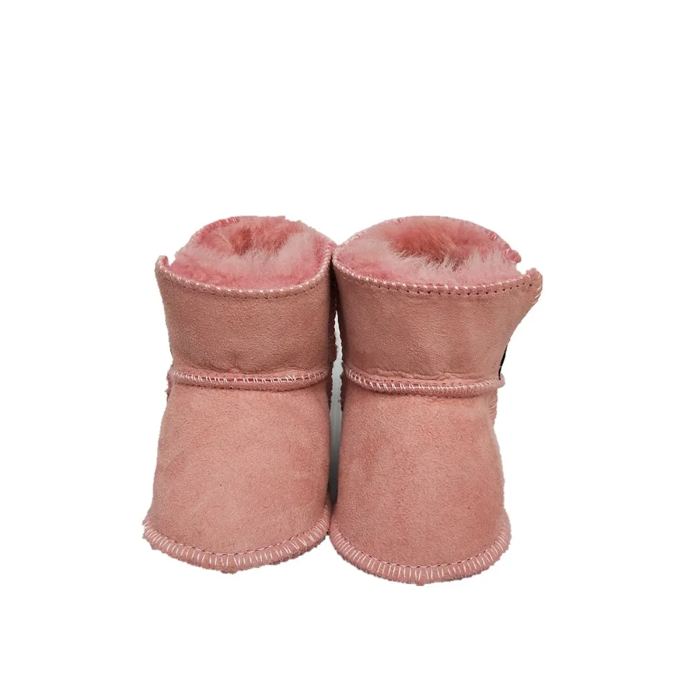 

100% PURE Australian Sheepskin Handmade Baby Bootie Suede Winter Super Warm With fur Baby Boys Girls Boots Baby Shoes