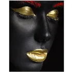 Diy алмазная живопись черного цвета, в африканском стиле золотого цвета женские камни в форме ромба круглый дрель Алмазная мозаика вышивки крестом Наборы Даймонд EmbroideryZP-3778