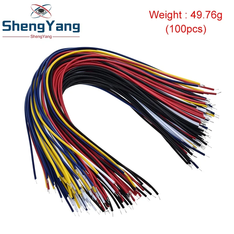 ShengYang 100 шт. 20 см цветная Гибкая с двумя концами Оловянная макетная плата