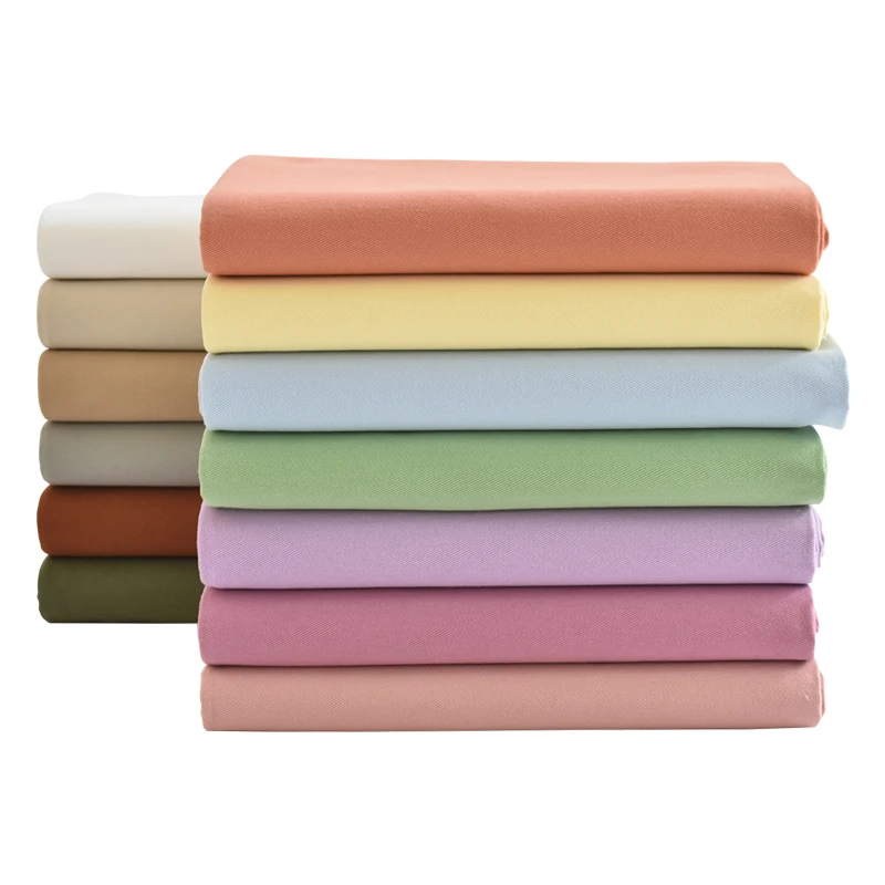 150x50cm Pure Cotton Washed Thick Twill Solid Color Sewing Fabric, Chino Clothes and Dresses Coat Hat DIY Cloth