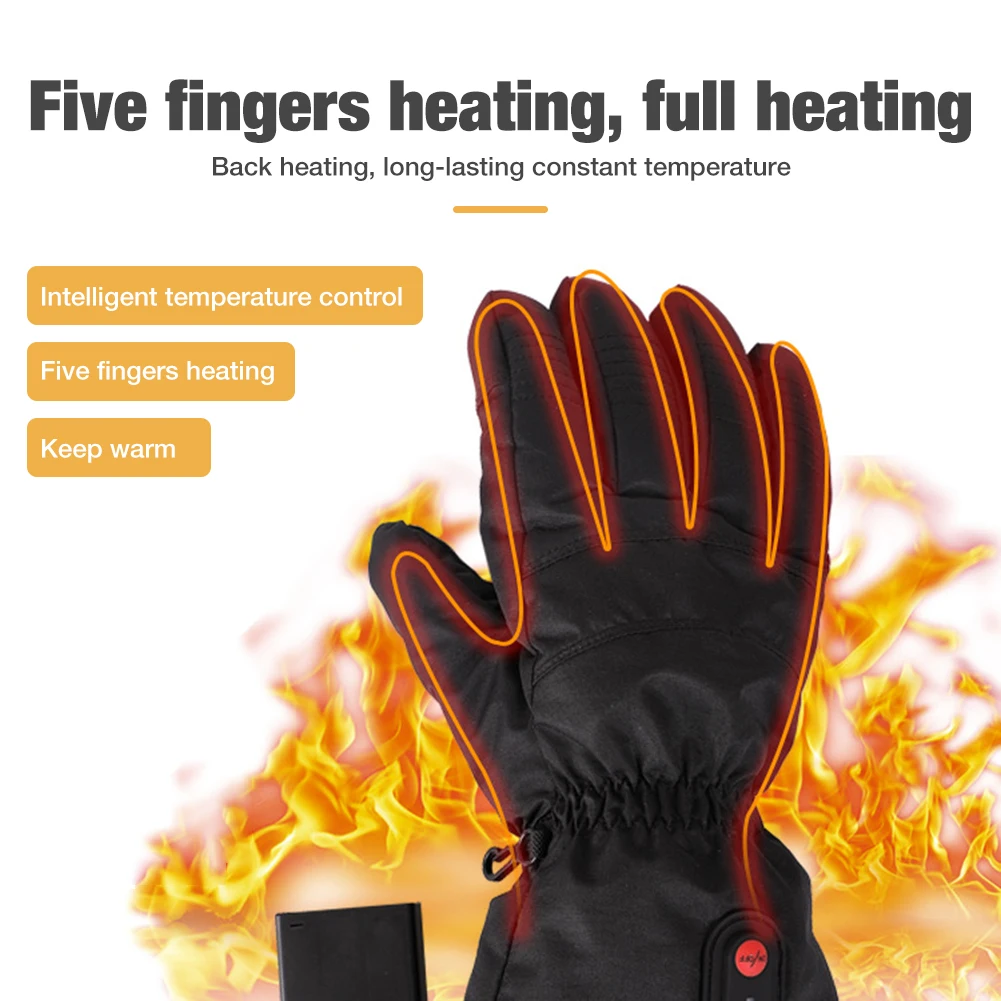 

4.5V/5V Heating Gloves 6000mAh USB Rechargeable Adjustable Hands Warmer Camping Electric Heated Glove Motorcycle Skiing Impart