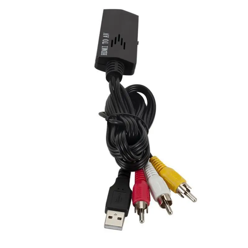 HDMI в 3RCA конвертер композитный AV/CVBS видео аудио HDMI2AV адаптер Поддержка NTSC/PAL для