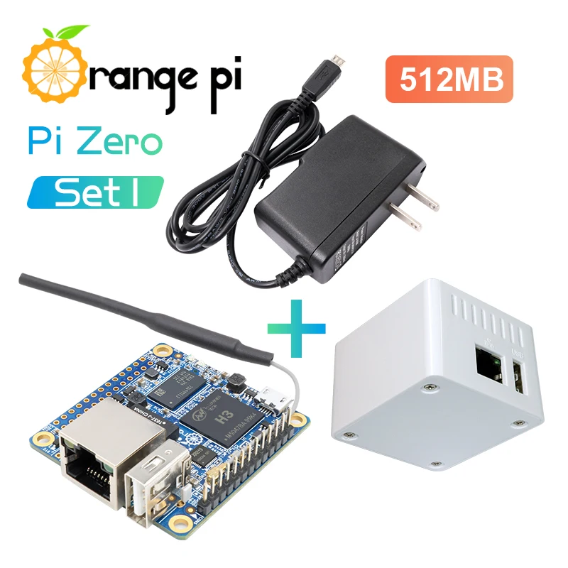 Orange Pi Zero 512 Мб H3 + белый чехол источник питания OTG одноплатный компьютер с открытым