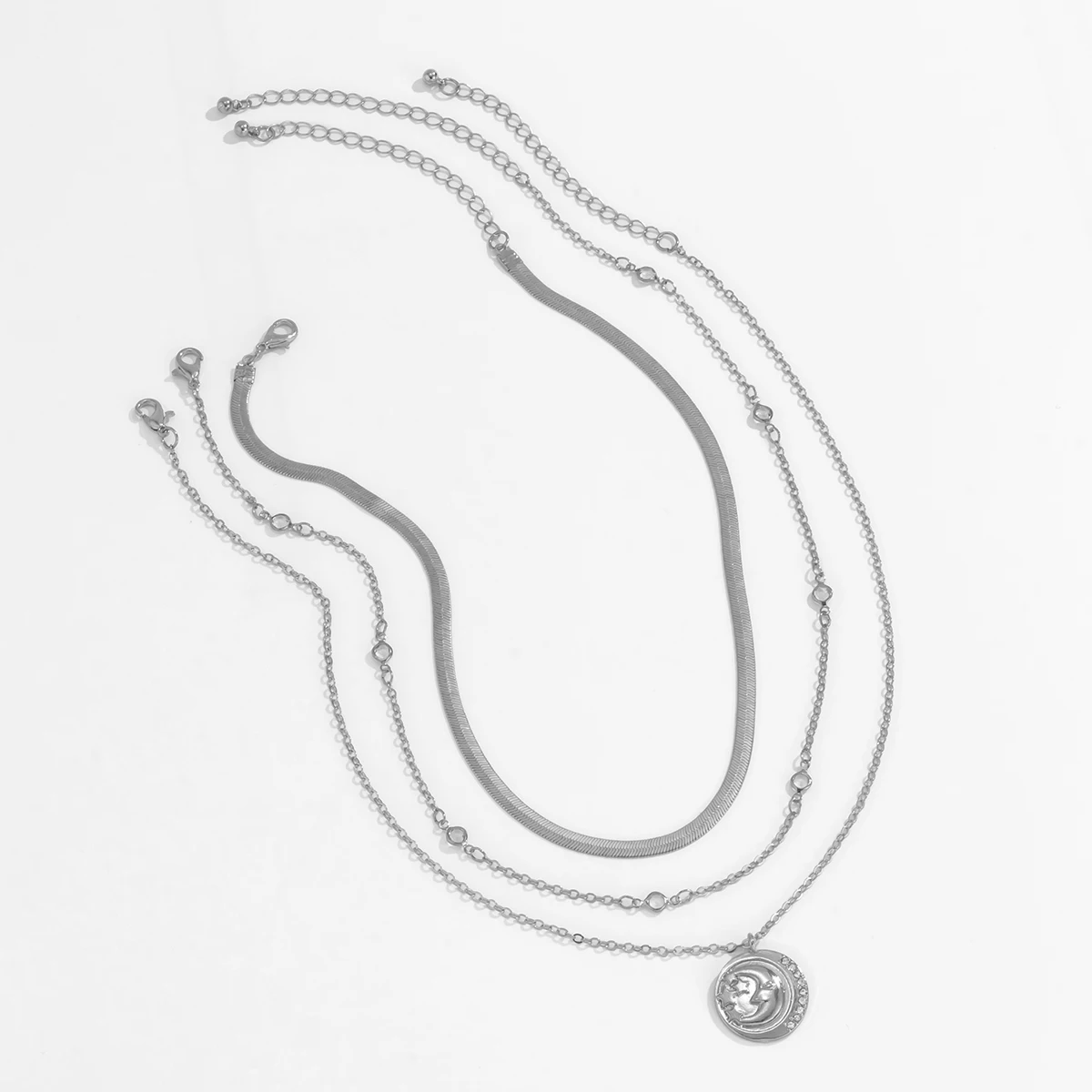 

PuRui Multi Layered Snake Chain Choker Necklace for Women Beads Chains with Coin Pendant Neckalces Set 2021 Fashion Neck Jewelry