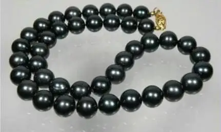 

10-11MM TAHITIAN BLACK SOUTH SEA AAA+ PEARL NECKLACE 17 INCH