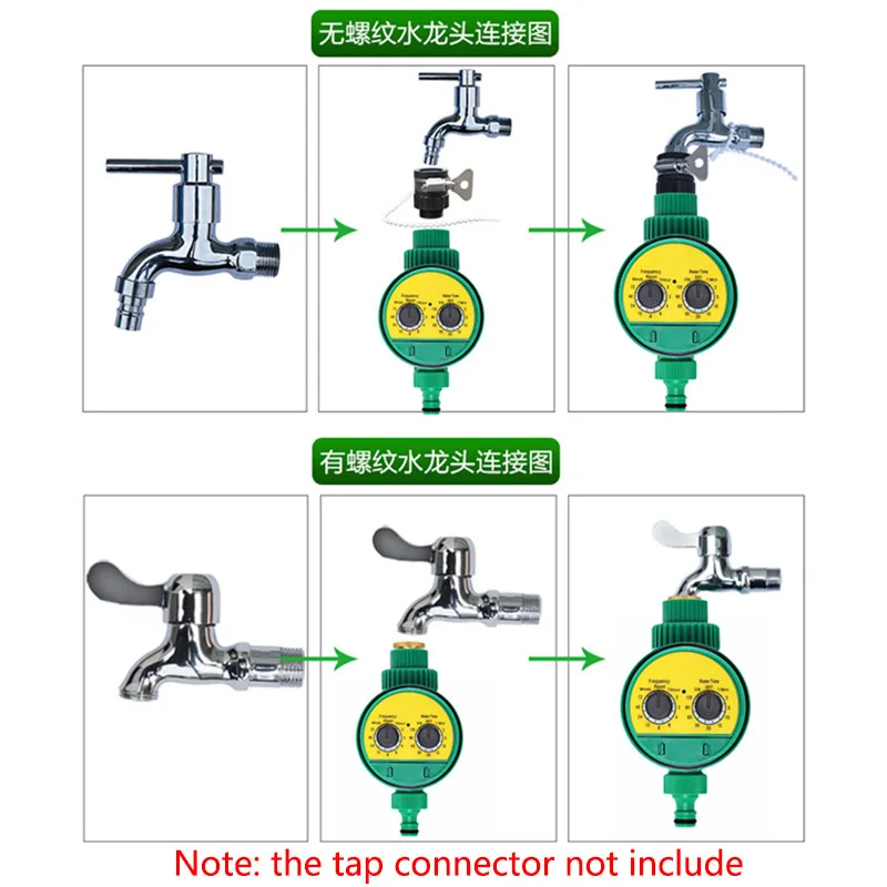 

Automatic Electronic Garden Watering Analogue Self Water Timers Two Dial Plastic Valve Faucet Irrigation Controller