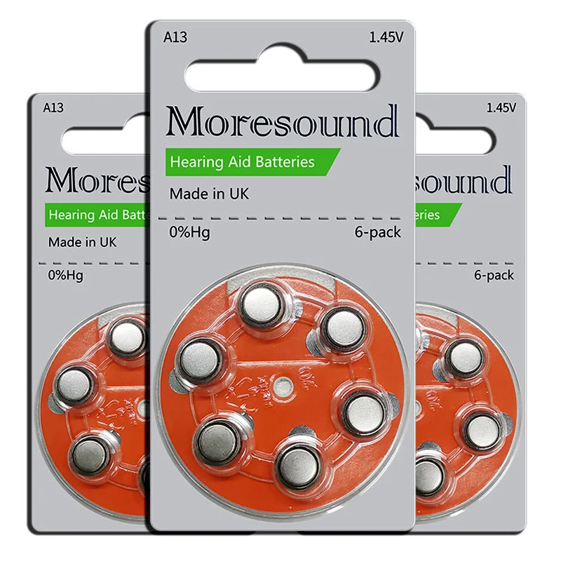 30 шт. цинковые воздушные слуховые аппараты 13 A13 P13 PR48 для BTE ITE Слуховые усилители 1