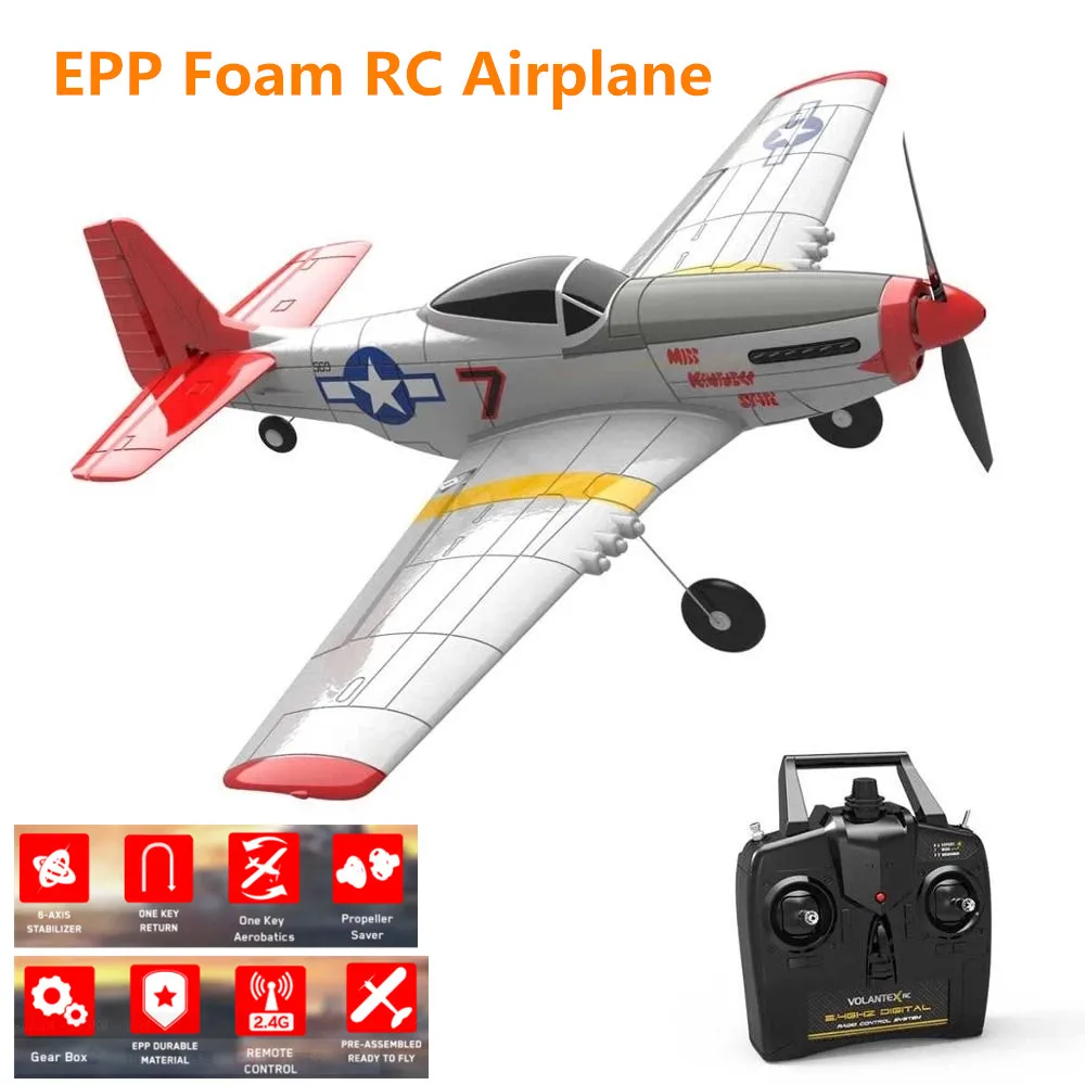 

2.4GHz Remote Control Plane Brush Motor 6-Axis Gyro Fixed-Wing Aircraft Epp Foam Aircraft 4 Channel Flight Time 14 Minutes