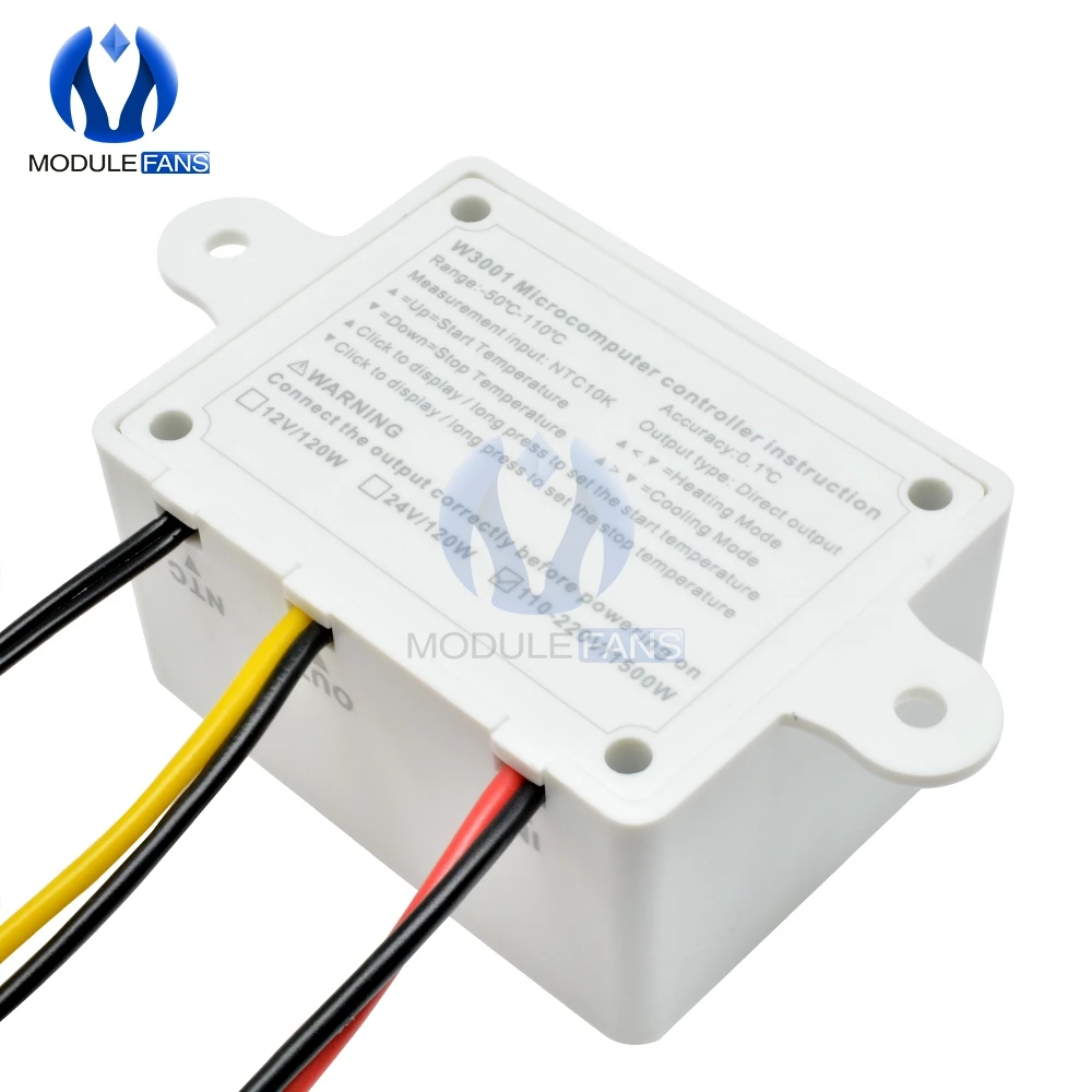 220V AC 10A XH W3001 цифровой светодиодный Контроль температуры контроллер для Arduino