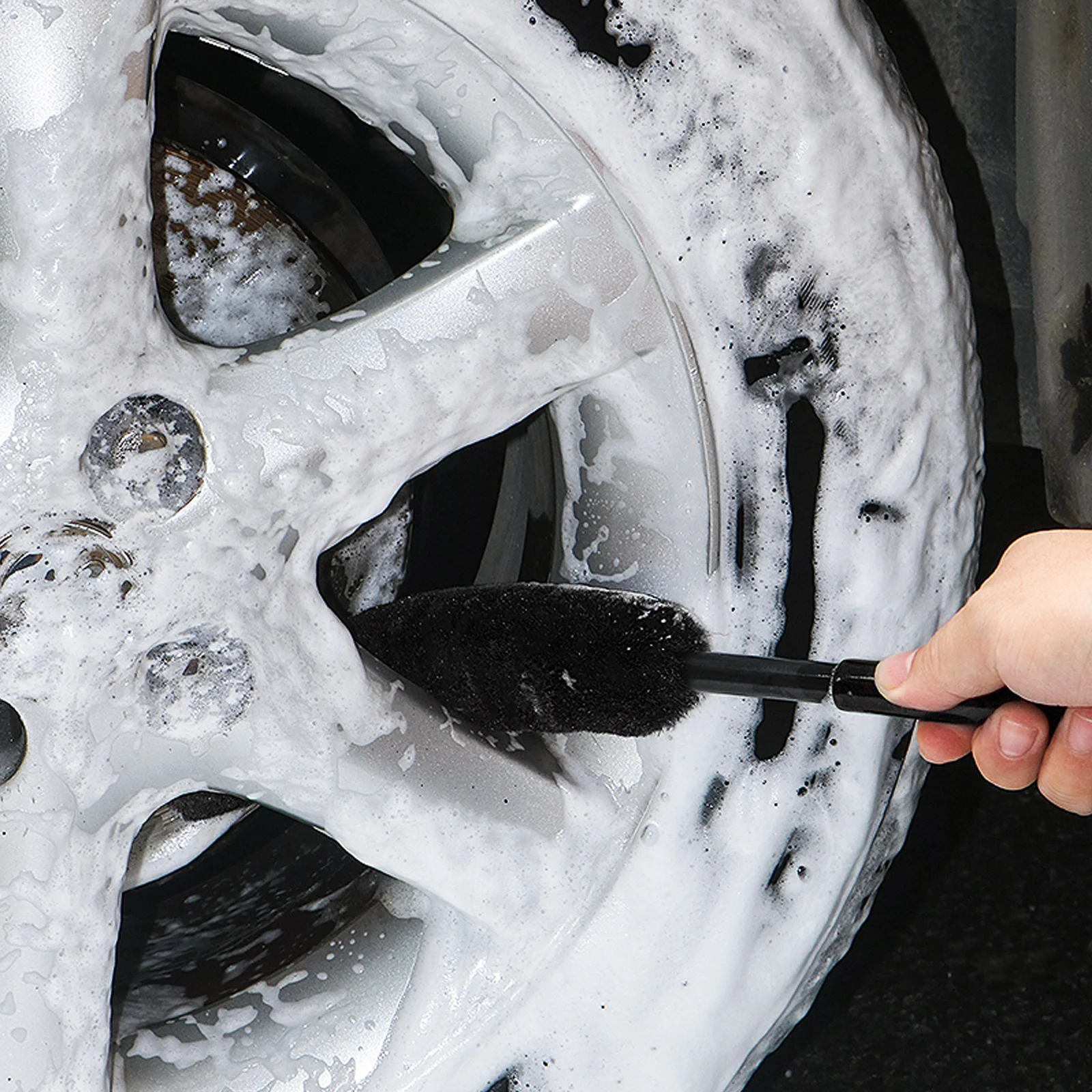 

Auto Car Wheel Hub Cleaning Brush Flexible Long Handle Premium Wool Car Rim Brushes Car Tire Cleaning Brush for Alfa Audi BMW
