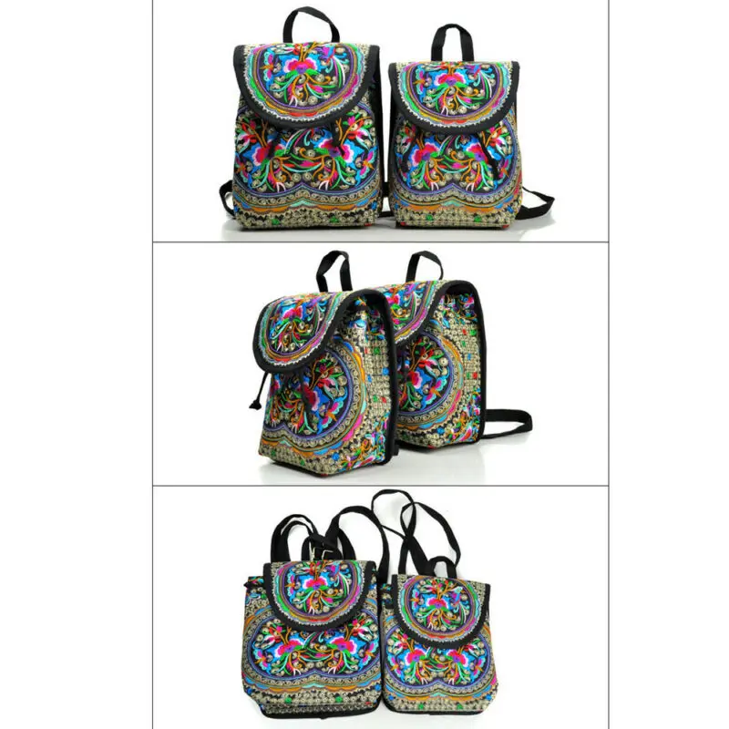 Женский рюкзак с вышивкой и цветочным принтом 2019|Женские рюкзаки| |