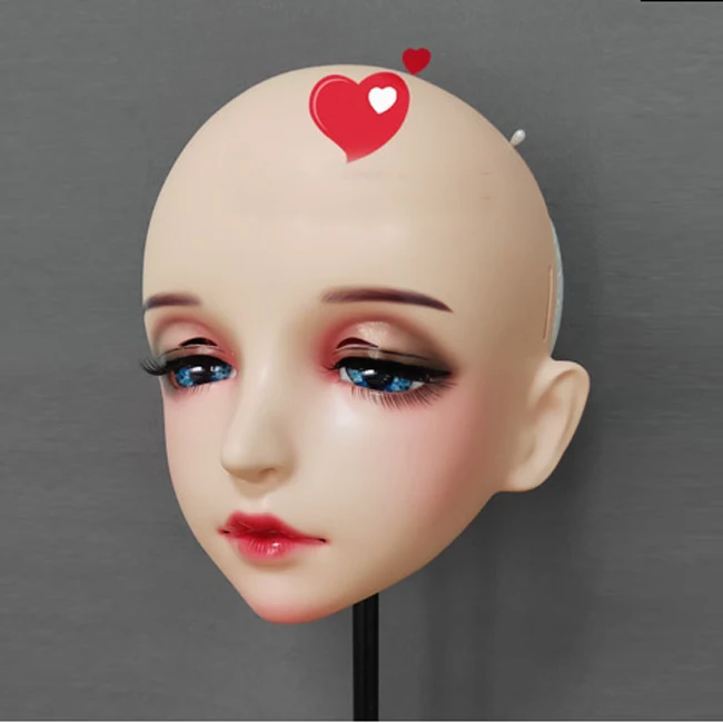 Mo-02) Женская милая девушка Смола половина головы кигуруми BJD глаза кроссдресс в стиле японского аниме маска Лолиты с глазами и париком