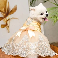 breathable beautiful fashion dog cats mesh dress clothes soft texture pet skirt fine workmanship for summer