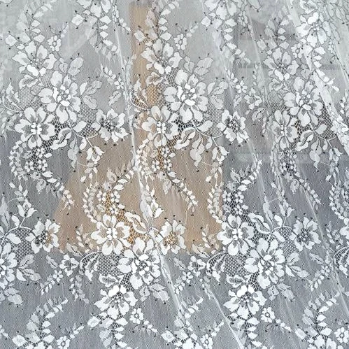

Curtains Lace Fabric Lady Long Dress Making Lace Material Eyelash French Lace 1 Piece 3M