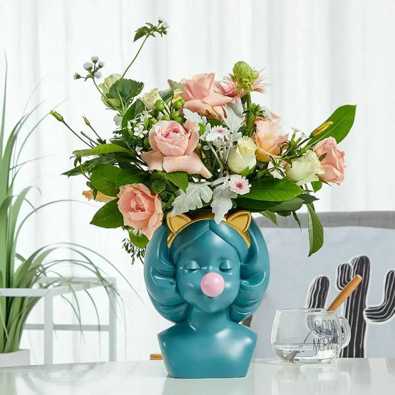 Креативная ваза из смолы для милой девушки украшение пузырчатой резинки