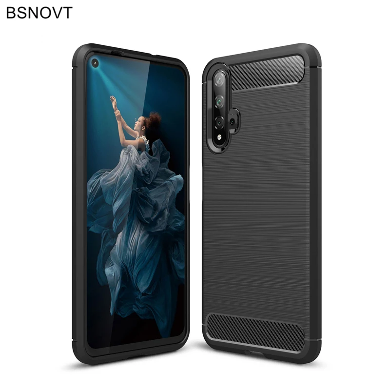 Чехол для Huawei Nova 5T мягкий силиконовый пыленепроницаемый противоударный чехол Honor