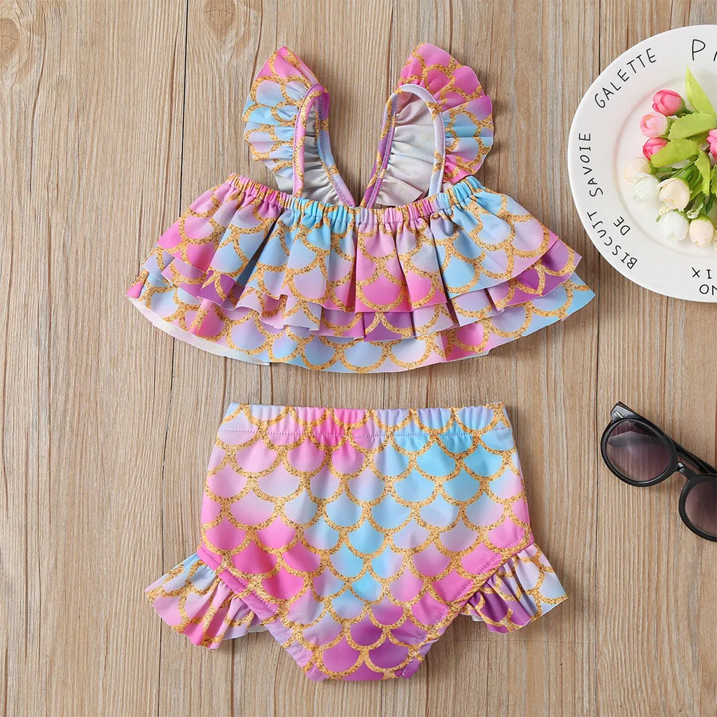 Детская одежда для маленьких девочек Платье без рукавов с рисунком оборками