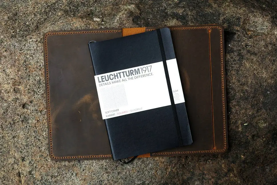 Персонализированный кожаный чехол для Leuchtturm 1917 Средний A5 блокнот/Минималистичная Кожаная Обложка для Leuchtturm1917 JOTTBOOK