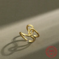 special price100 s925 silver ring irregular cross winding simple ins trend style wild highlighting personality female jewelry