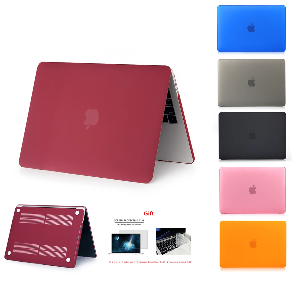 Кристальный \ матовый чехол для Apple Macbook Air Pro retina 11 12 13 15 дюймов, чехол для pro 13 A2159 A1708 New Air13 A1932+ подарок